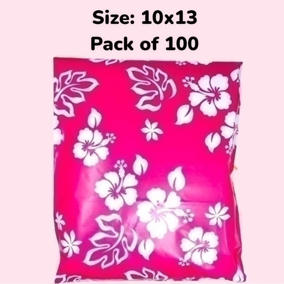 Other - Last Pack!! 100 Pack of 10x13 PolyMailers Pink Aloha Shipping Supplies Mailers